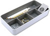 A Picture of product AVT-37526 Advantus Fusion Five-Compartment Plastic Accessory Holder 12.25 x 6 2, White/Gray
