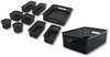 A Picture of product AVT-38398 Advantus Plastic Weave Bin Basket Bins, Assorted Sizes, Black, 10/Pack