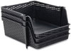 A Picture of product AVT-39221 Advantus Nest and Stack Open Lid Storage Bin 13.5" x 15" 8.5", Black, 3/Pack