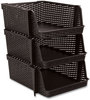 A Picture of product AVT-39221 Advantus Nest and Stack Open Lid Storage Bin 13.5" x 15" 8.5", Black, 3/Pack