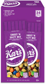 Kar's Nut Snacks Nuts Caddy, Sweet 'N Salty Mix, 2 oz Packets, 24/Box