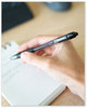 A Picture of product ZEB-22218 Zebra® Z-Grip® Retractable Ballpoint Pen Medium 1 mm, Black Ink, Clear/Black Barrel, 18/Pack