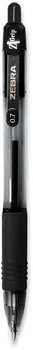 Zebra® Z-Grip® Retractable Ballpoint Pen Medium 0.7 mm, Black Ink, Clear/Black Barrel, 12/Pack