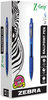 A Picture of product ZEB-23920 Zebra® Z-Grip® Retractable Ballpoint Pen Medium 0.7 mm, Blue Ink, Translucent Blue/Blue Barrel, 12/Pack