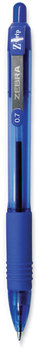 Zebra® Z-Grip® Retractable Ballpoint Pen Medium 0.7 mm, Blue Ink, Translucent Blue/Blue Barrel, 12/Pack