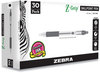 A Picture of product ZEB-25130 Zebra® Z-Grip® Retractable Ballpoint Pen Medium 0.7 mm, Black Ink, Clear/Black Barrel, 30/Pack