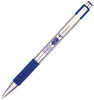 A Picture of product ZEB-41322 Zebra® G-301® Gel Retractable Pen Medium 0.7 mm, Blue Ink, Stainless Steel/Blue Barrel, 2/Pack
