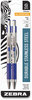 A Picture of product ZEB-41322 Zebra® G-301® Gel Retractable Pen Medium 0.7 mm, Blue Ink, Stainless Steel/Blue Barrel, 2/Pack