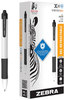 A Picture of product ZEB-41610 Zebra® Sarasa® Dry X20+ Retractable Gel Pen Fine 0.7 mm, Black Ink, White/Black Barrel, Dozen