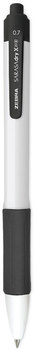 Zebra® Sarasa® Dry X20+ Retractable Gel Pen Fine 0.7 mm, Black Ink, White/Black Barrel, Dozen