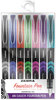A Picture of product ZEB-48307 Zebra® Fountain Pen Fine 0.6 mm, Assorted Ink and Barrel Colors, 7/Pack