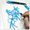 A Picture of product ZEB-48320 Zebra® Fountain Pen Fine 0.6 mm, Blue Ink, Black/Blue Barrel, 12/Pack