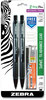 A Picture of product ZEB-55412 Zebra® Z-Grip Plus Mechanical Pencil 0.7 mm, HB (#2), Black Lead, Smoke/Black Barrel, 2/Pack
