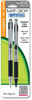 A Picture of product ZEB-57011 Zebra® M/F 301 Stainless Steel Retractable Pen and Mechanical Pencil Set 0.7 mm Black 0.5 HB Barrels