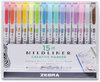 A Picture of product ZEB-78115 Zebra® Mildliner Double Ended Highlighter Assorted Ink Colors, Bold-Chisel/Fine-Bullet Tips, Barrel 15/Pack