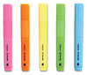 A Picture of product TUD-24376588 TRU RED™ Chisel Tip Highlighter Pen Style Yellow Ink, Barrel, 5/Pack