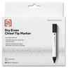 A Picture of product TUD-24376603 TRU RED™ Dry Erase Marker Tank-Style, Medium Chisel Tip, Black, Dozen