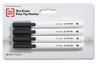 A Picture of product TUD-24376609 TRU RED™ Dry Erase Marker Pen-Style, Fine Bullet Tip, Black, 4/Pack