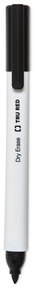 TRU RED™ Dry Erase Marker Tank-Style, Medium Chisel Tip, Black, 4/Pack