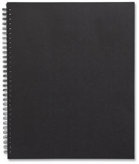 TRU RED™ Wirebound Soft-Cover Notebook 1-Subject, Narrow Rule, Black Cover, (80) 11 x 8.5 Sheets