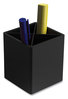 A Picture of product TUD-24380427 TRU RED™ Divided Plastic Pencil Cup 3.31 x 3.87, Black