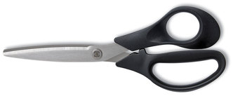TRU RED™ Stainless Steel Scissors 7" Long, 2.64" Cut Length, Black Straight Handle