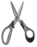 A Picture of product TUD-24380500 TRU RED™ Non-Stick Titanium-Coated Scissors 7" Long, 2.88" Cut Length, Gun-Metal Gray Blades, Black/Gray Straight Handle