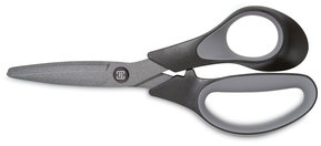 TRU RED™ Non-Stick Titanium-Coated Scissors 7" Long, 2.88" Cut Length, Gun-Metal Gray Blades, Black/Gray Straight Handle