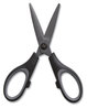 A Picture of product TUD-24380503 TRU RED™ Non-Stick Titanium-Coated Scissors 5" Long, 2.36" Cut Length, Gun-Metal Gray Blades, Black/Gray Straight Handle