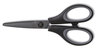 A Picture of product TUD-24380503 TRU RED™ Non-Stick Titanium-Coated Scissors 5" Long, 2.36" Cut Length, Gun-Metal Gray Blades, Black/Gray Straight Handle