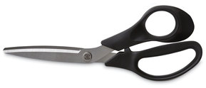 TRU RED™ Stainless Steel Scissors 8" Long, 3.58" Cut Length, Black Offset Handle