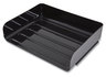 A Picture of product TUD-24380803 TRU RED™ Stackable Plastic Document Tray Side-Load 1 Section, Letter-Size, 12.63 x 9.72 3.01, Black, 2/Pack