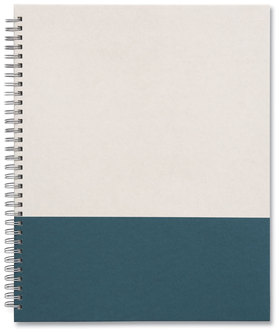 TRU RED™ Wirebound Hardcover Notebook 1-Subject, Narrow Rule, Gray/Teal Cover, (80) 11 x 8.5 Sheets