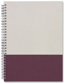 TRU RED™ Wirebound Hardcover Notebook 1-Subject, Narrow Rule, Gray/Purple Cover, (80) 9.5 x 6.5 Sheets