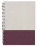 A Picture of product TUD-24383522 TRU RED™ Wirebound Hardcover Notebook 1-Subject, Narrow Rule, Gray/Purple Cover, (80) 9.5 x 6.5 Sheets