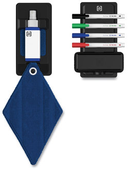 TRU RED™ Dry Erase Marker Pen-Style, Fine Bullet Tip, Assorted Colors, 4/Kit