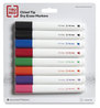 A Picture of product TUD-24398948 TRU RED™ Dry Erase Marker Tank-Style, Medium Chisel Tip, Seven Assorted Colors, 8/Pack