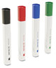 A Picture of product TUD-24398950 TRU RED™ Dry Erase Marker Tank-Style, Medium Chisel Tip, Assorted Colors, 4/Kit