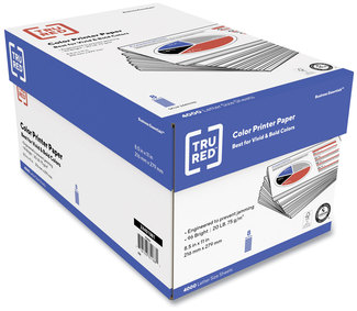 TRU RED™ Color Printer Paper 96 Bright, 20 lb Bond Weight, 8.5 x 11, 500 Sheets/Ream, 8 Reams/Carton