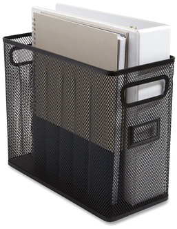 TRU RED™ Wire Mesh Box-Style Vertical Document Organizer 1 Section, Letter-Size, 5.79 x 12.4 10.16, Matte Black