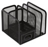 A Picture of product TUD-24402461 TRU RED™ Five Compartment Wire Mesh Accessory Holder 5.9 x 6.29 5.11, Black