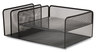 A Picture of product TUD-24402476 TRU RED™ Wire Mesh Combination Organizer Vertical/Horizontal, 4 Sections, Letter-Size, 11.2 x 17.4 6.54, Matte Black