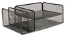 A Picture of product TUD-24402476 TRU RED™ Wire Mesh Combination Organizer Vertical/Horizontal, 4 Sections, Letter-Size, 11.2 x 17.4 6.54, Matte Black