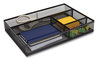 A Picture of product TUD-24402479 TRU RED™ Mesh Drawer Organizers Organizer, Four Compartment, 13.58 x 9.45 2.2, Black