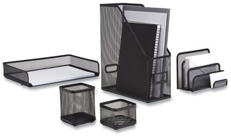 TRU RED™ Wire Mesh Organizer Set 5 Pieces, Matte Black