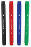 A Picture of product TUD-24417734 TRU RED™ Permanent Marker Pen-Style Twin-Tip, Extra-Fine/Fine Bullet/Needle Tips, Assorted Colors, 4/Pack