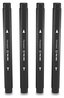 A Picture of product TUD-24417735 TRU RED™ Permanent Marker Pen-Style Twin-Tip, Extra-Fine/Fine Bullet/Needle Tips, Black, 4/Pack