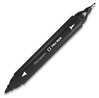 A Picture of product TUD-24417735 TRU RED™ Permanent Marker Pen-Style Twin-Tip, Extra-Fine/Fine Bullet/Needle Tips, Black, 4/Pack