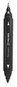 A Picture of product TUD-24417735 TRU RED™ Permanent Marker Pen-Style Twin-Tip, Extra-Fine/Fine Bullet/Needle Tips, Black, 4/Pack