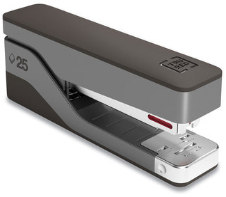 TRU RED™ Desktop Aluminum Stapler Half Strip 25-Sheet Capacity, Gray/Black